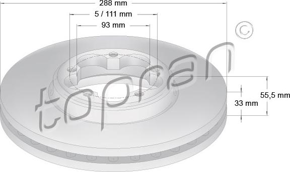 Topran 305 047 - Brake Disc autospares.lv