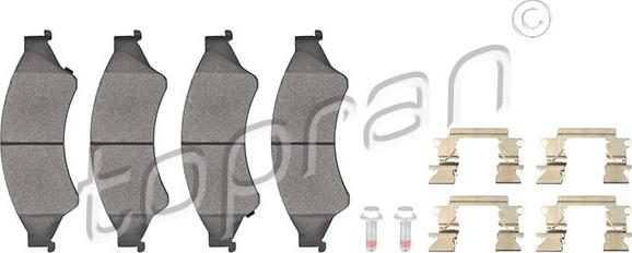 Topran 305 186 - Brake Pad Set, disc brake autospares.lv