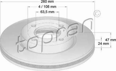 Topran 300 265 - Brake Disc autospares.lv