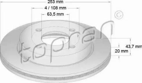 Topran 300 267 - Brake Disc autospares.lv