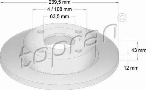 Topran 301 413 - Brake Disc autospares.lv