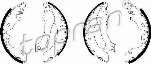 Topran 301 316 - Brake Shoe Set autospares.lv