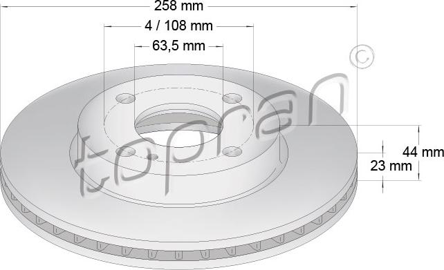 Topran 303 974 - Brake Disc autospares.lv