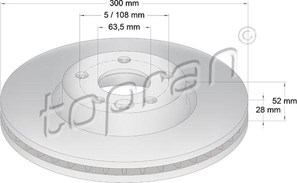 Topran 303 976 - Brake Disc autospares.lv