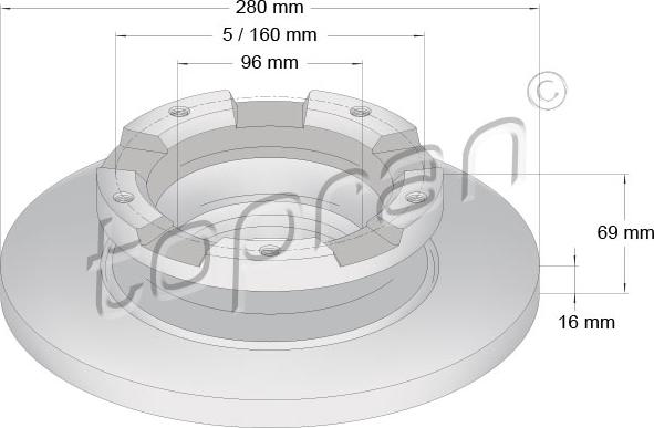 Topran 303 971 - Brake Disc autospares.lv