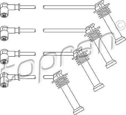 Topran 302 041 - Ignition Cable Kit autospares.lv