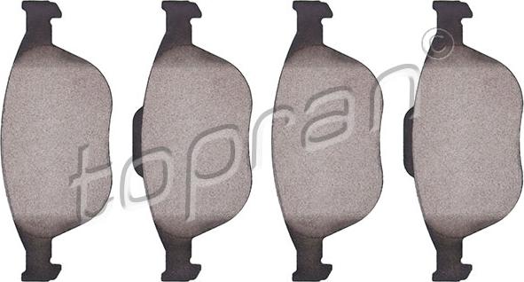 Topran 302 050 - Brake Pad Set, disc brake autospares.lv