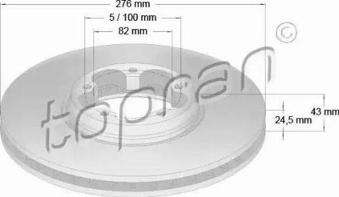 Topran 302 334 - Brake Disc autospares.lv