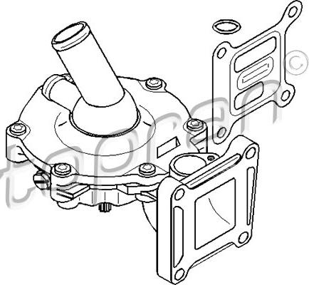 Topran 302 222 - Water Pump autospares.lv