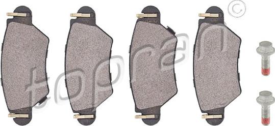 Topran 205 946 - Brake Pad Set, disc brake autospares.lv