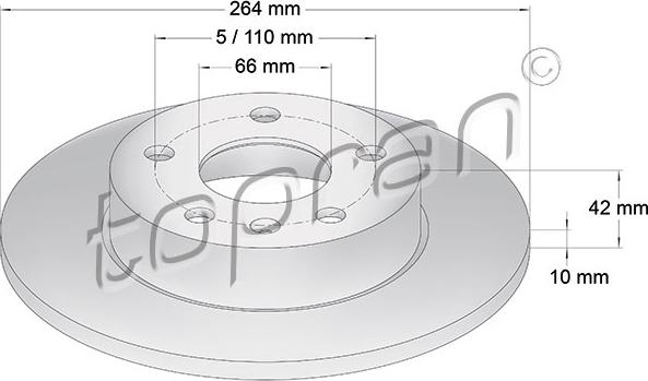 Topran 205 526 - Brake Disc autospares.lv