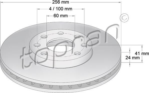 Topran 205 523 - Brake Disc autospares.lv