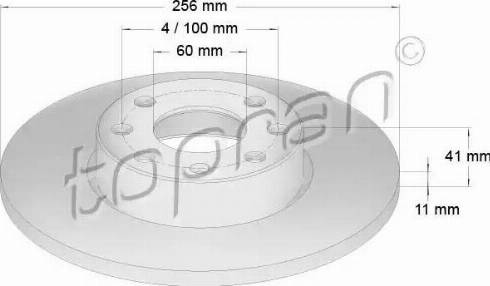 Topran 205 522 - Brake Disc autospares.lv