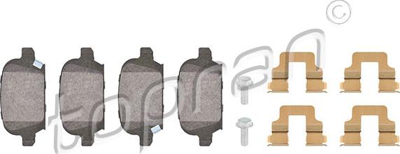 Topran 206 125 - Brake Pad Set, disc brake autospares.lv