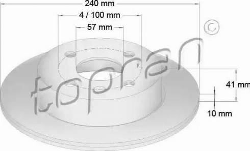 Topran 206 126 - Brake Disc autospares.lv