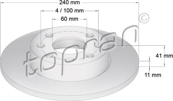 Topran 206 122 - Brake Disc autospares.lv