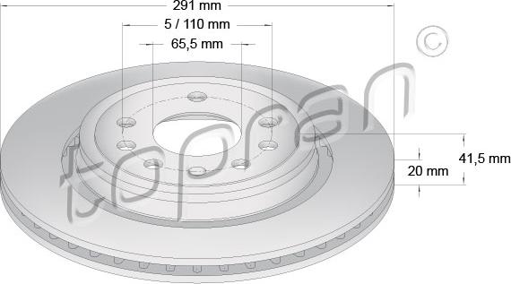 Topran 206 859 - Brake Disc autospares.lv