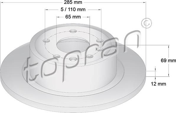 Topran 200 949 - Brake Disc autospares.lv