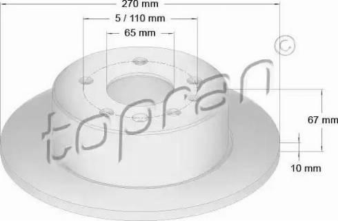 Topran 200 944 - Brake Disc autospares.lv