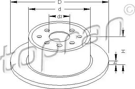 Topran 200 945 - Brake Disc autospares.lv