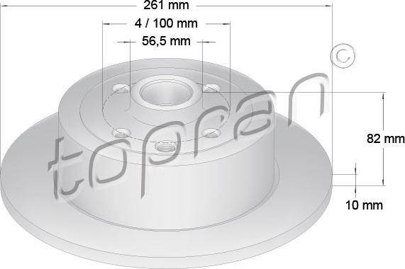 Topran 200 946 - Brake Disc autospares.lv