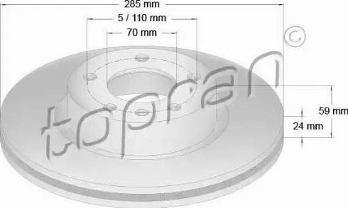 Topran 200 941 - Brake Disc autospares.lv