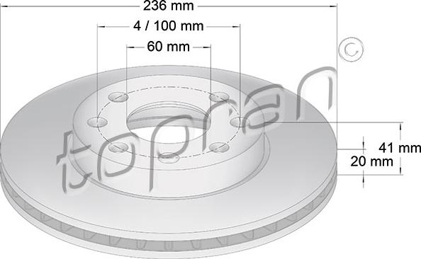 Topran 200 942 - Brake Disc autospares.lv