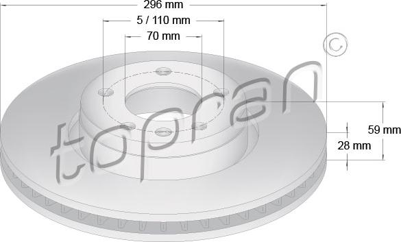 Topran 200 939 - Brake Disc autospares.lv