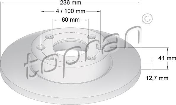 Topran 200 935 - Brake Disc autospares.lv