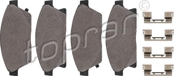 Topran 208 007 - Brake Pad Set, disc brake autospares.lv