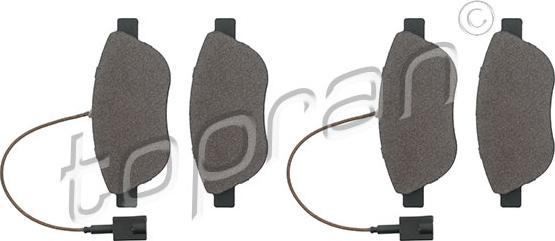 Topran 208 886 - Brake Pad Set, disc brake autospares.lv