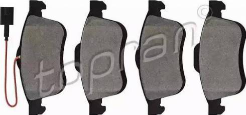 Topran 208 286 - Brake Pad Set, disc brake autospares.lv