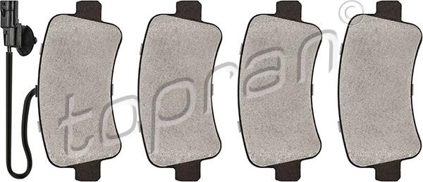 Topran 208 233 - Brake Pad Set, disc brake autospares.lv