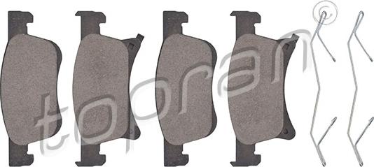 Topran 208 732 - Brake Pad Set, disc brake autospares.lv