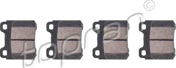 Topran 202 448 - Brake Pad Set, disc brake autospares.lv