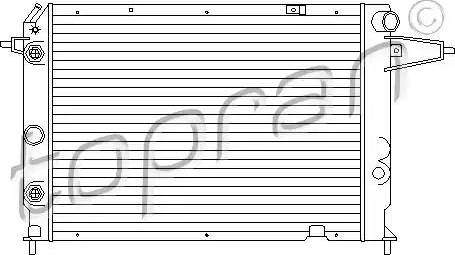 Topran 202 232 - Radiator, engine cooling autospares.lv