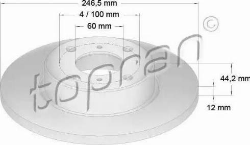 Topran 207 985 - Brake Disc autospares.lv