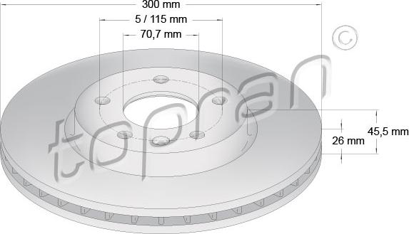 Topran 207 982 - Brake Disc autospares.lv