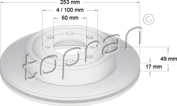 Topran 207 987 - Brake Disc autospares.lv