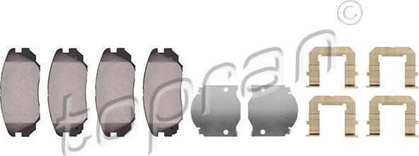 Topran 207 649 - Brake Pad Set, disc brake autospares.lv