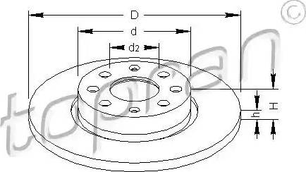 Topran 207 654 - Brake Disc autospares.lv