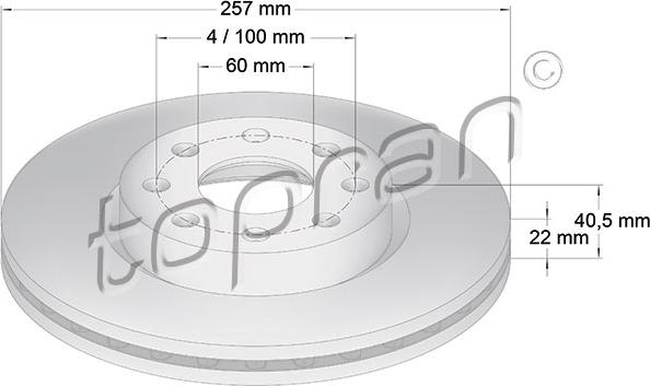 Topran 207 602 - Brake Disc autospares.lv