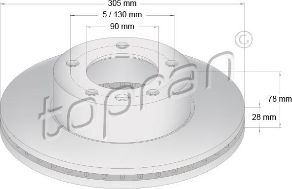 Topran 207 070 - Brake Disc autospares.lv