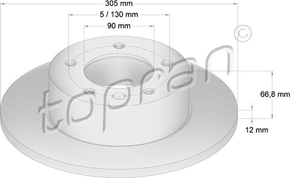 Topran 207 071 - Brake Disc autospares.lv