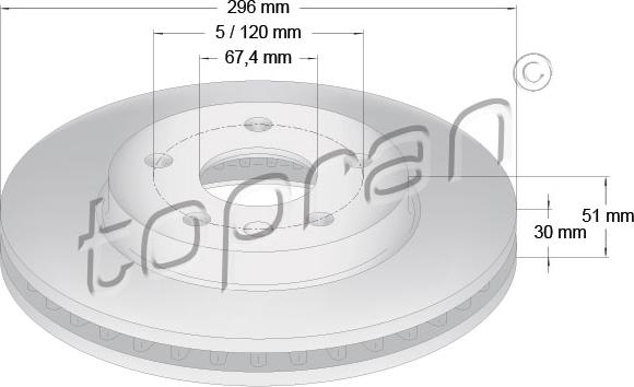 Topran 207 809 - Brake Disc autospares.lv