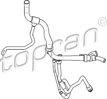 Topran 207 731 - Radiator Hose autospares.lv