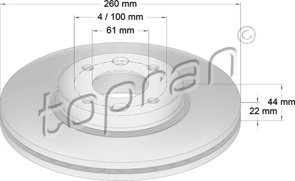 Topran 700 474 - Brake Disc autospares.lv