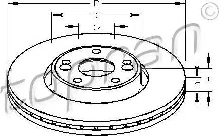 Topran 700 645 - Brake Disc autospares.lv