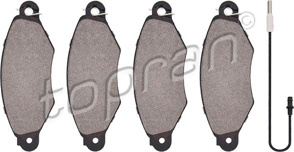 Topran 700 629 - Brake Pad Set, disc brake autospares.lv