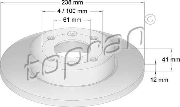 Topran 700 175 - Brake Disc autospares.lv